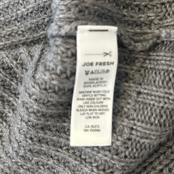 Joe Fresh Grey Crew Neck Cable Knit Sweater Dress - Size 1X - Picture 7 of 7